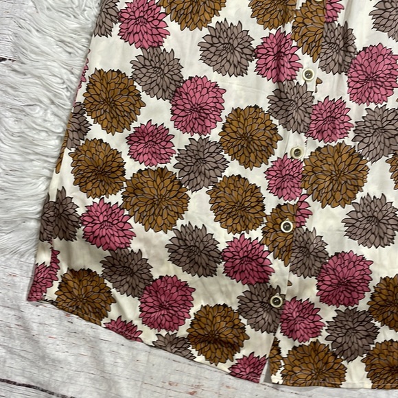 Tucker Silk Blend Floral Button Front Midi Dress - Picture 10 of 12